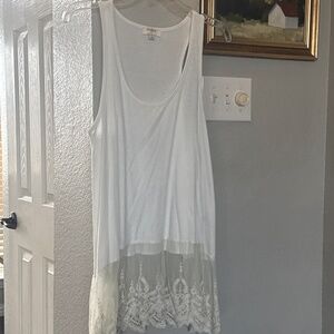 Lace bottom tank/tunic